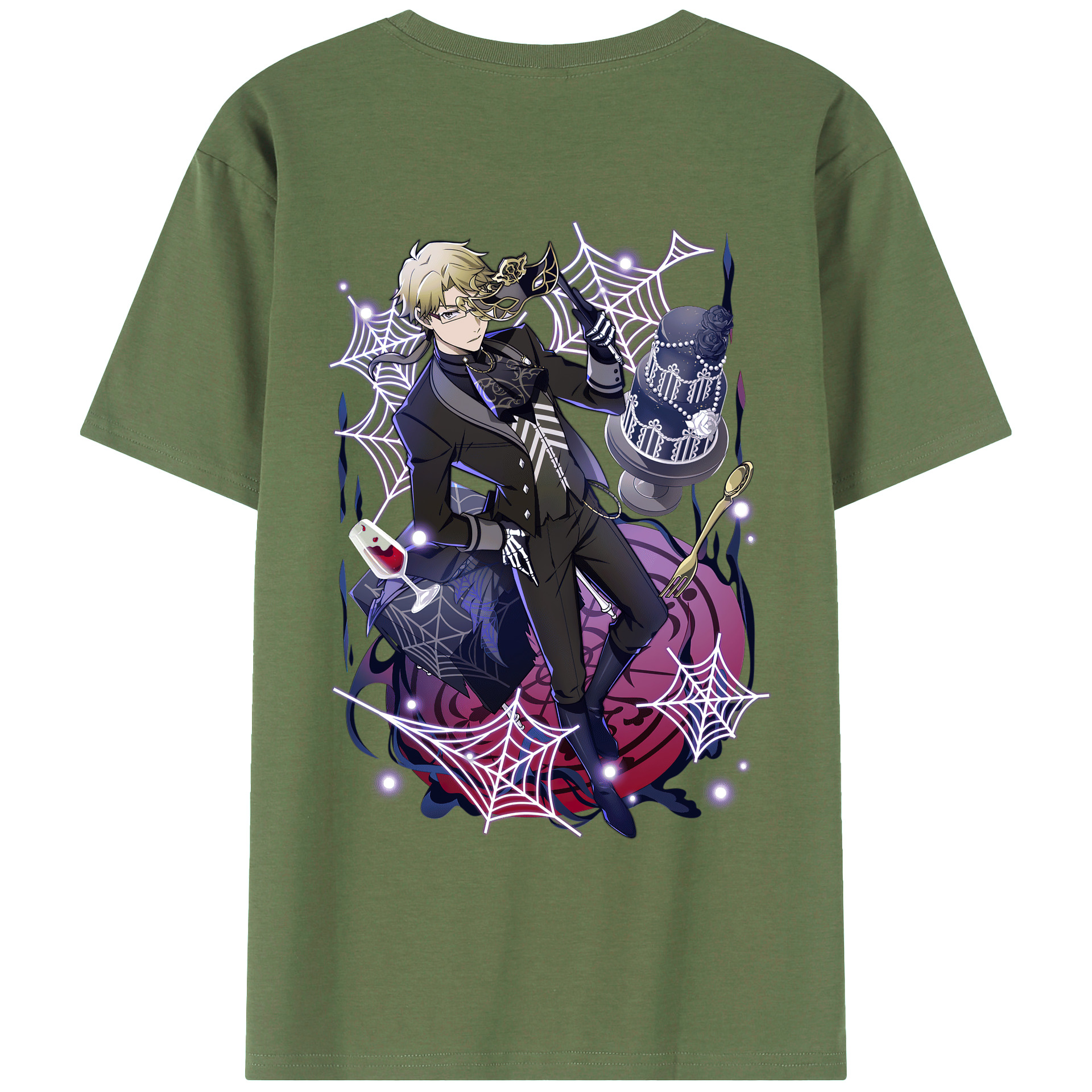（画像用） 文豪ストレイドッグス Bungo Stray Dogs 綿100％ メンズ半袖Tシャツ（バックプリント） 通気性